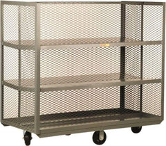 Little Giant - 1,600 Lb Capacity, 6 Shelf, Steel Pick-Pack Truck - 60" Long x 28" Wide x 56" High, 6" Diam Mold-On Rubber Wheels - USA Tool & Supply