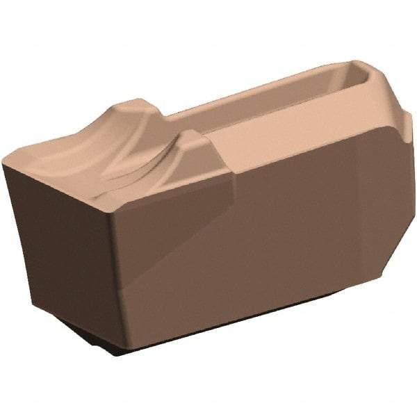 Kennametal - EC-U3 CM KCU25 Grade, 0.118" Cutting Width, Carbide Cutoff Insert - 0° Neutral Lead Angle, 0.008" Cnr Rad, AlTiN Coated, Single End - USA Tool & Supply