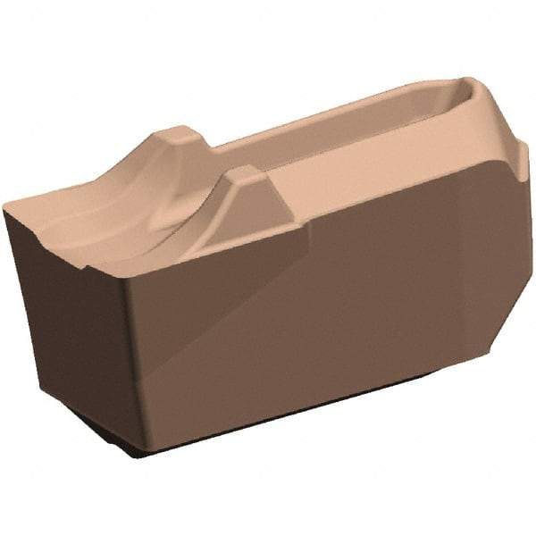 Kennametal - EC-U3 CF KCU25 Grade, 0.118" Cutting Width, Carbide Cutoff Insert - 0° Neutral Lead Angle, 0.008" Cnr Rad, AlTiN Coated, Single End - USA Tool & Supply