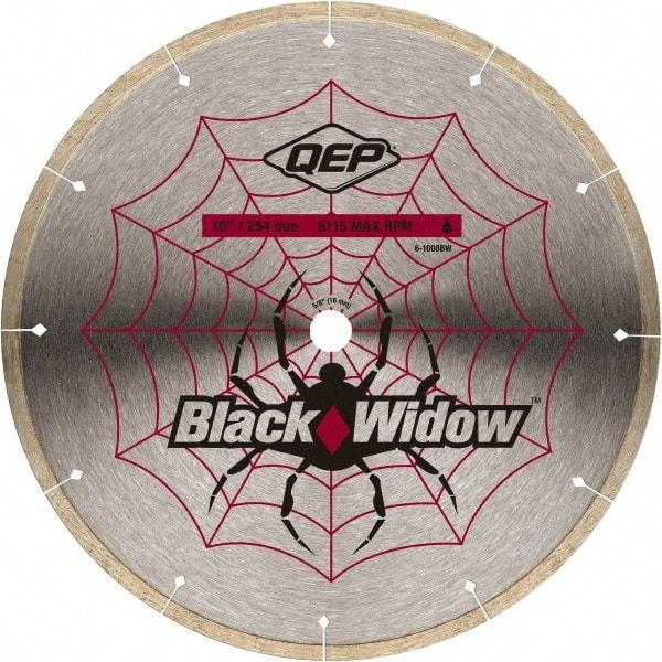 QEP - 10" Diam, 5/8" Arbor Hole Diam, Wet & Dry Cut Saw Blade - Diamond-Tipped, Smooth Action, Standard Round Arbor - USA Tool & Supply