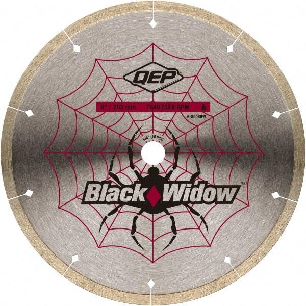 QEP - 8" Diam, 5/8" Arbor Hole Diam, Wet & Dry Cut Saw Blade - Diamond-Tipped, Smooth Action, Standard Round Arbor - USA Tool & Supply