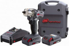 Ingersoll-Rand - 1/2" Drive 20 Volt Pistol Grip Cordless Impact Wrench & Ratchet - 1,700 RPM, 2,900 BPM, 160 Ft/Lb Torque, 2 Lithium-Ion Batteries Included - USA Tool & Supply