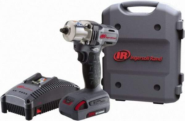 Ingersoll-Rand - 3/8" Drive 20 Volt Pistol Grip Cordless Impact Wrench & Ratchet - 1,700 RPM, 2,800 BPM, 160 Ft/Lb Torque, 1 Lithium-Ion Battery Included - USA Tool & Supply