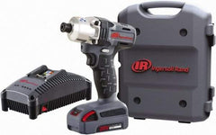 Ingersoll-Rand - 1/4" Drive 20 Volt Pistol Grip Cordless Impact Wrench & Ratchet - 1,900 RPM, 2,800 BPM, 160 Ft/Lb Torque, 1 Lithium-Ion Battery Included - USA Tool & Supply