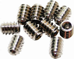 Acorn Engineering - #6-32, 3/16" Long, Flat Point Set Screw - Grade 18-8 Stainless Steel - USA Tool & Supply
