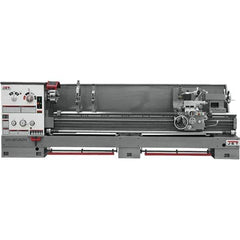 Jet - 26" Swing, 120" Between Centers, 230/460 Volt, Triple Phase Engine Lathe - 6MT Taper, 10 hp, 40 to 1,800 RPM, 4-1/8" Bore Diam - USA Tool & Supply