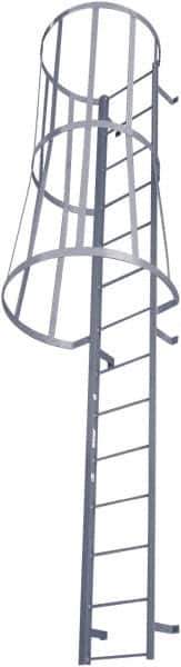 Cotterman - 308" 28 Step Fixed Ladder - Dock Ladder, 300 Lb Capacity, 39" Base Width x 40" Base Depth - USA Tool & Supply