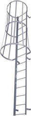 Cotterman - 143" 13 Step Fixed Ladder - Dock Ladder, 300 Lb Capacity, 39" Base Width x 40" Base Depth - USA Tool & Supply