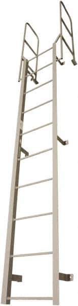 Cotterman - 186" 13 Step Fixed Ladder - Dock Ladder, 300 Lb Capacity, 27" Base Width x 18" Base Depth - USA Tool & Supply