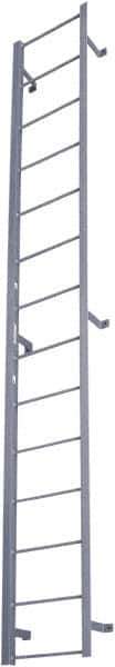 Cotterman - 110" 10 Step Fixed Ladder - Dock Ladder, 300 Lb Capacity, 21" Base Width x 9" Base Depth - USA Tool & Supply