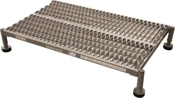 Cotterman - 15" 1 Step Platform - Work Platform, 800 Lb Capacity, 48" Base Width x 24" Base Depth, Grip Strut - USA Tool & Supply