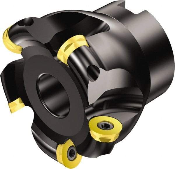 Sandvik Coromant - 125mm Cut Diam, 10mm Max Depth, 40mm Arbor Hole, 7 Inserts, R300-2060.. Insert Style, Indexable Copy Face Mill - R300..Qxx Cutter Style, 10,768 Max RPM, 63mm High, Through Coolant - USA Tool & Supply