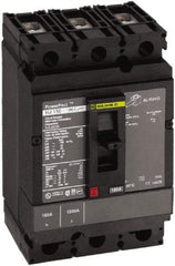 Square D - 50 Amp, 250 VDC, 600 VAC, 3 Pole, Panel Mount Molded Case Circuit Breaker - Thermal Magnetic Trip, 18 kA Breaking Capacity, 14-3/0 AWG, 87.4mm Deep x 162.6mm High x 104.7mm Wide - USA Tool & Supply