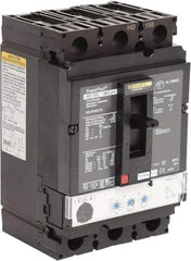 Square D - 100 Amp, 600 VAC, 3 Pole, Panel Mount Molded Case Circuit Breaker - Electronic Trip, Multiple Breaking Capacity Ratings, 14-3/0 AWG - USA Tool & Supply