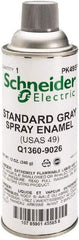 Square D - Gray, Flat, Enamel Spray Paint - USA Tool & Supply