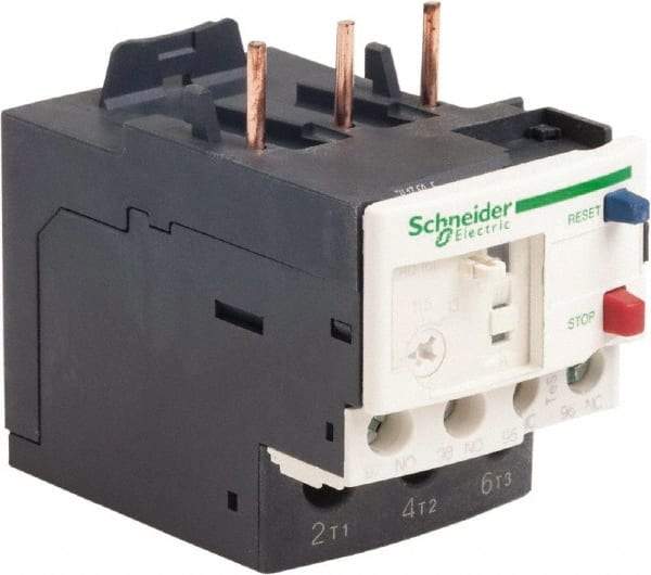 Schneider Electric - 3 Pole, NEMA Size 0-1, 9 to 13 Amp, 690 VAC, Thermal NEMA Overload Relay - Trip Class 20, For Use with LC1D12, LC1D18, LC1D25, LC1D32 and LC1D38 - USA Tool & Supply