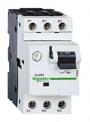 Schneider Electric - 8 Amp, 600 VAC, 3 Pole, DIN Rail Mounted, Panel Mount Motor Circuit Breaker - Thermal Magnetic Trip, Multiple Breaking Capacity Ratings, 78-1/2mm Deep x 89mm High x 45mm Wide - USA Tool & Supply