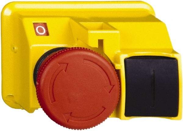Schneider Electric - Extended Mushroom Head Pushbutton Switch Emergency Stop - Red - USA Tool & Supply