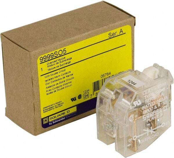 Square D - Contactor Auxiliary Contact - For Use with Overload Relay - USA Tool & Supply