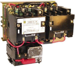 Square D - 110 Coil VAC at 50 Hz, 120 Coil VAC at 60 Hz, 9 Amp, Reversible Open Enclosure NEMA Motor Starter - 3 Phase hp: 1-1/2 at 200 VAC, 1-1/2 at 230 VAC, 2 at 460 VAC, 2 at 575 VAC - USA Tool & Supply