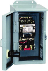 Square D - 220 Coil VAC at 50 Hz, 240 Coil VAC at 60 Hz, 90 Amp, NEMA Size 3, Nonreversible Enclosed Enclosure NEMA Motor Starter - 3 Phase hp: 25 at 200 VAC, 30 at 230 VAC, 50 at 460 VAC, 50 at 575 VAC, 4x Enclosure Rating - USA Tool & Supply