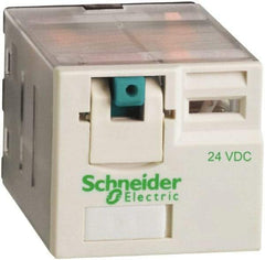 Schneider Electric - 3,750 VA Power Rating, Electromechanical Plug-in General Purpose Relay - 15 Amp at 250 VAC & 28 VDC, 3CO, 24 VDC - USA Tool & Supply