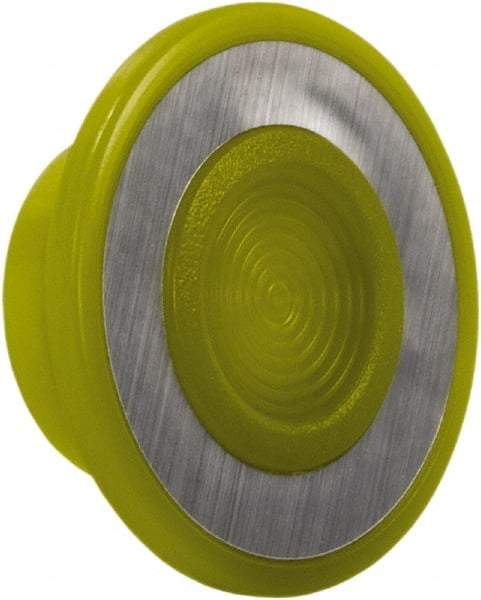 Schneider Electric - Extended Mushroom Head Pushbutton Switch Cap - Yellow, Illuminated - USA Tool & Supply