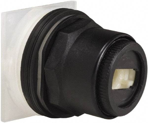 Schneider Electric - 1.18 Inch Mount Hole, 3 Position, Knob and Pushbutton Operated, Selector Switch Only - Momentary (MO), without Contact Blocks, Anticorrosive, Weatherproof, Dust and Oil Resistant - USA Tool & Supply