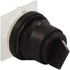 Schneider Electric - 30mm Mount Hole, 2 Position, Knob and Pushbutton Operated, Selector Switch Only - Black, Maintained (MA), without Contact Blocks, Anticorrosive, Weatherproof, Dust and Oil Resistant - USA Tool & Supply