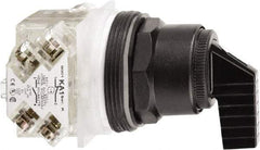Schneider Electric - 30mm Mount Hole, 3 Position, Handle Operated, Selector Switch Only - Maintained (MA), Nonilluminated, without Contact Blocks, Shock and Vibration Resistant - USA Tool & Supply