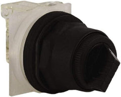 Schneider Electric - 30mm Mount Hole, 2 Position, Knob and Pushbutton Operated, Selector Switch - Black, Maintained (MA), Anticorrosive, Weatherproof, Dust and Oil Resistant - USA Tool & Supply