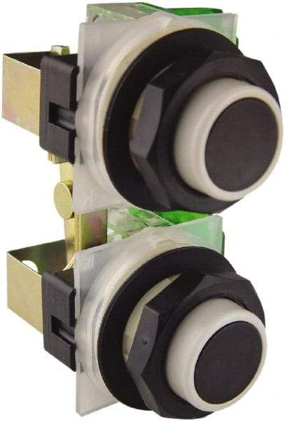 Schneider Electric - 30mm Mount Hole, Extended Straight, Pushbutton Switch - Momentary (MO) - USA Tool & Supply