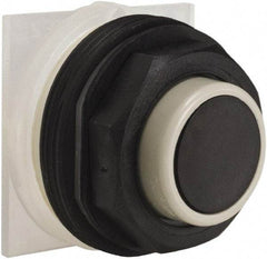 Schneider Electric - 30mm Mount Hole, Extended Straight, Pushbutton Switch Only - Black Pushbutton, Momentary (MO) - USA Tool & Supply