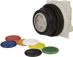 Schneider Electric - 30mm Mount Hole, Flush, Pushbutton Switch with Contact Block - Octagon, Multicolor Pushbutton, Momentary (MO) - USA Tool & Supply