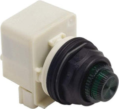 Schneider Electric - 120 VAC Green Lens LED Pilot Light - Round Lens - USA Tool & Supply