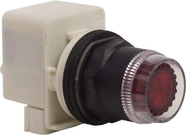 Schneider Electric - 30mm Mount Hole, Extended Straight, Pushbutton Switch Only - Red Pushbutton, Momentary (MO) - USA Tool & Supply