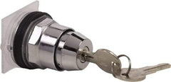 Schneider Electric - 1.18 Inch Mount Hole, 3 Position, Knob and Pushbutton Operated, Selector Switch Only - Black, Maintained (MA), without Contact Blocks, Weatherproof and Dust and Oil Resistant - USA Tool & Supply