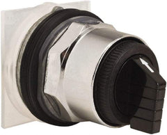 Schneider Electric - 30mm Mount Hole, 3 Position, Knob and Pushbutton Operated, Selector Switch Only - Black, Maintained (MA), without Contact Blocks, Weatherproof and Dust and Oil Resistant - USA Tool & Supply