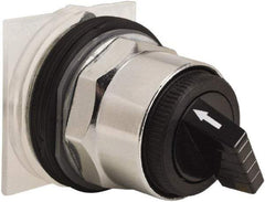 Schneider Electric - 30mm Mount Hole, 2 Position, Knob and Pushbutton Operated, Selector Switch Only - Black, Maintained (MA), without Contact Blocks, Weatherproof and Dust and Oil Resistant - USA Tool & Supply