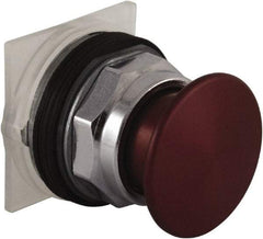 Schneider Electric - 30mm Mount Hole, Extended Mushroom Head, Pushbutton Switch Only - Round, Red Pushbutton, Nonilluminated, Maintained (MA) - USA Tool & Supply