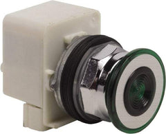 Schneider Electric - 30mm Mount Hole, Extended Straight, Pushbutton Switch Only - Green Pushbutton, Maintained (MA) - USA Tool & Supply