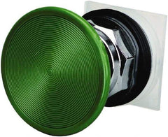 Schneider Electric - 30mm Mount Hole, Extended Straight, Pushbutton Switch Only - Green Pushbutton, Momentary (MO) - USA Tool & Supply