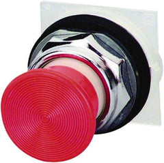 Schneider Electric - 30mm Mount Hole, Extended Straight, Pushbutton Switch Only - Red Pushbutton, Momentary (MO) - USA Tool & Supply