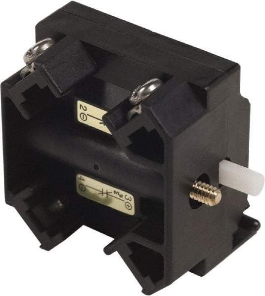 Schneider Electric - 2NC, 3 Amp, Electrical Switch Contact Block - 115 VDC and 240 VAC, Screw Terminal, 1.18 Inch Hole, 30mm Hole - USA Tool & Supply