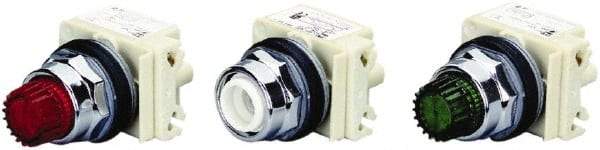 Schneider Electric - 30mm Mount Hole, Extended Straight, Pushbutton Switch Only - Round, Momentary (MO), Weatherproof, Dust and Oil Resistant - USA Tool & Supply