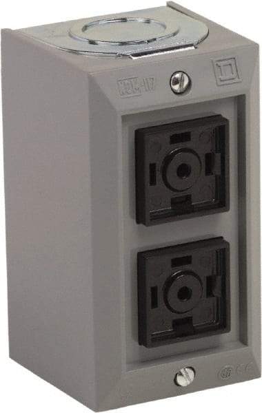 Schneider Electric - 2 Operator, Projecting Pushbutton Control Station - No Legend, Momentary Switch, 2NO/2NC Contact, NEMA 1 - USA Tool & Supply