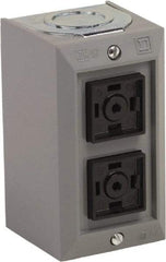 Schneider Electric - 2 Operator, Projecting Pushbutton Control Station - No Legend, Momentary Switch, 2NO/2NC Contact, NEMA 1 - USA Tool & Supply