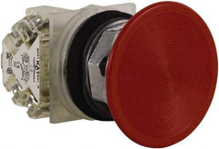 Schneider Electric - 30mm Mount Hole, Extended Mushroom Head, Pushbutton Switch Only - USA Tool & Supply