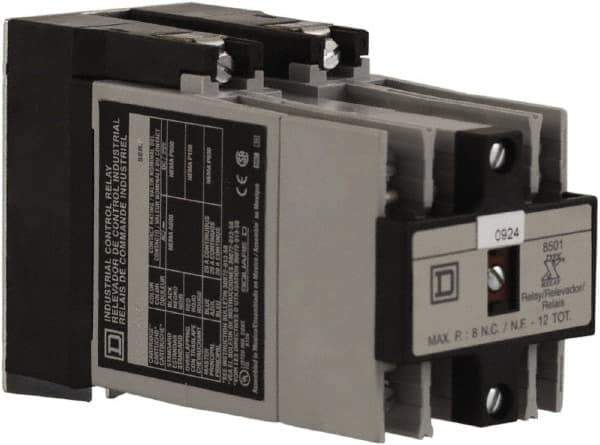 Square D - 6NO, 600 VAC Control Relay - Panel Mount - USA Tool & Supply