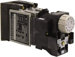 Square D - Time Delay Relay - 5 & 10 Contact Amp, 110 VAC at 50 Hz & 120 VAC at 60 Hz - USA Tool & Supply